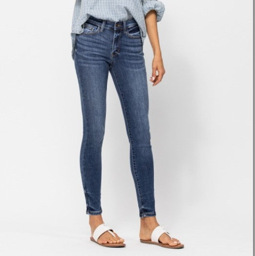 Judy Blue Core Mid-Rise Skinny Non-Distressed Tummy Control - 82252