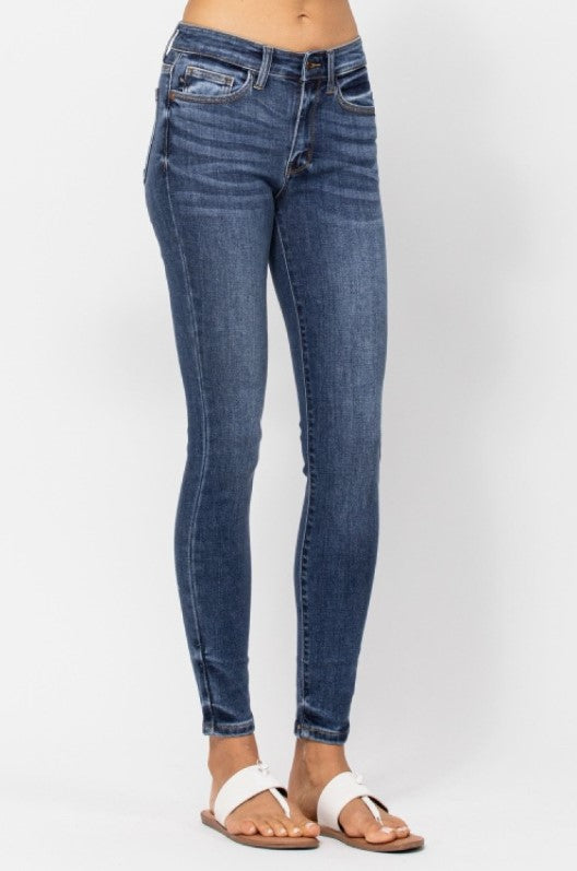 Judy Blue Core Mid-Rise Skinny Non-Distressed Tummy Control - 82252