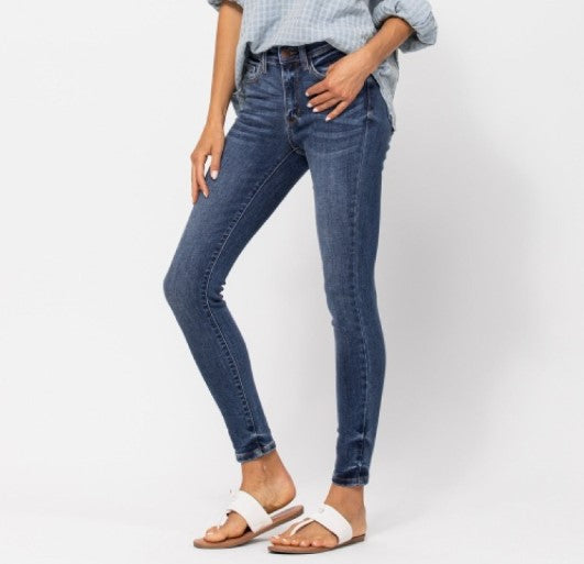 Judy Blue Core Mid-Rise Skinny Non-Distressed Tummy Control - 82252