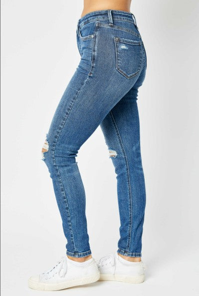 Judy Blue Total Control Mid Rise Tummy Control Skinny Jeans in Reg/Curvy 88798, Size 0/24 Blue