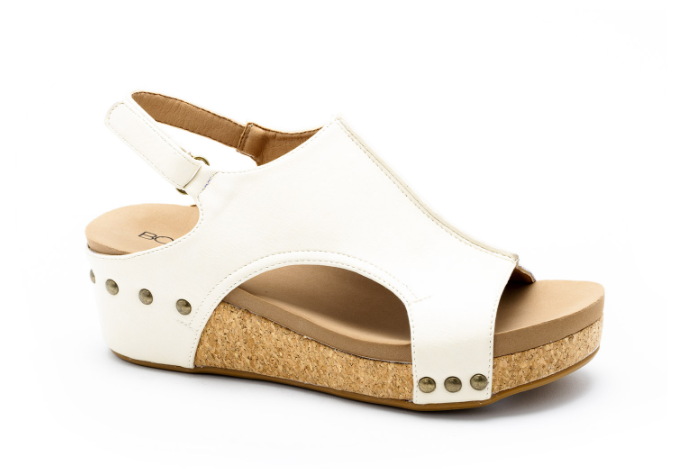 Corkys Volta II Wedge - 2" Heel - Cream