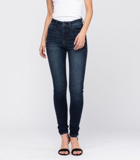 Judy Blue HI-Rise Dark Skinny 29.5" Inseam Skinny - Tummy Control - 82132