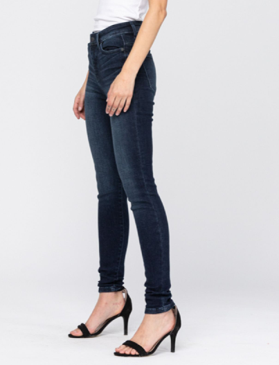 Judy Blue HI-Rise Dark Skinny 29.5" Inseam Skinny - Tummy Control - 82132