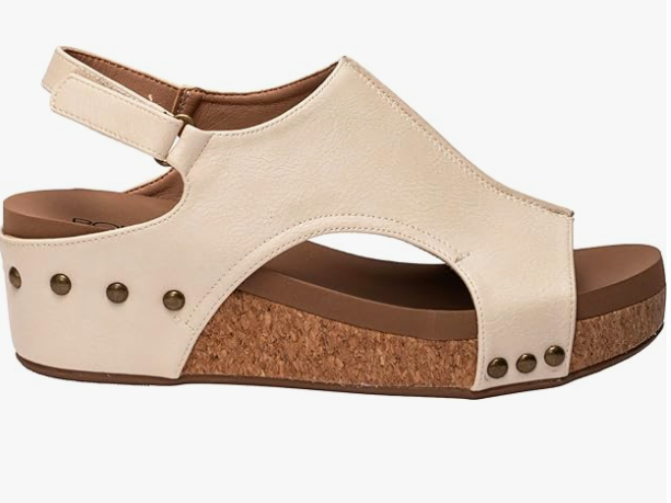 Corkys Volta II Wedge - 2" Heel - Cream