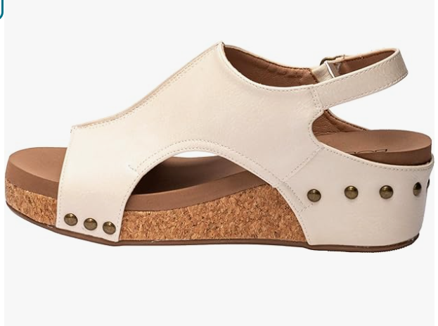 Corkys Volta II Wedge - 2" Heel - Cream