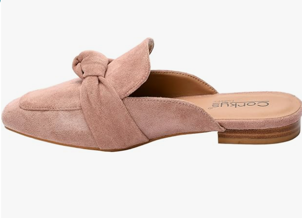 Corkys Footwear Women's Clingy Faux Suede Slip on Mule - Blush