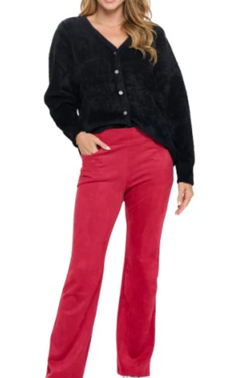 Cardigan - Marisol Fuzzy Cardigan- Super soft!!!! Black & Hot Pink