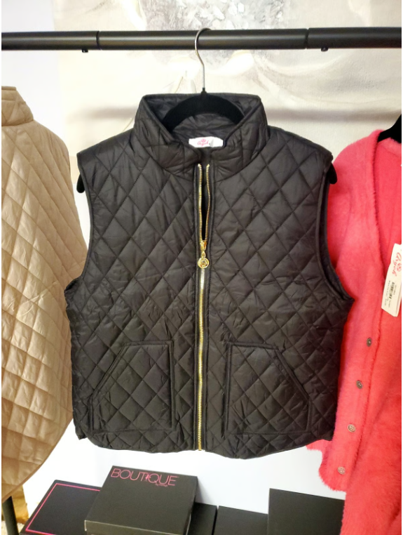 Puffy Vest - Aryeh - Grace-Puffer Vest Women Sleeveless Zip Up Outerwear Stand Collar Quilted Vest Warm Winter Jackets Coats with Pocket