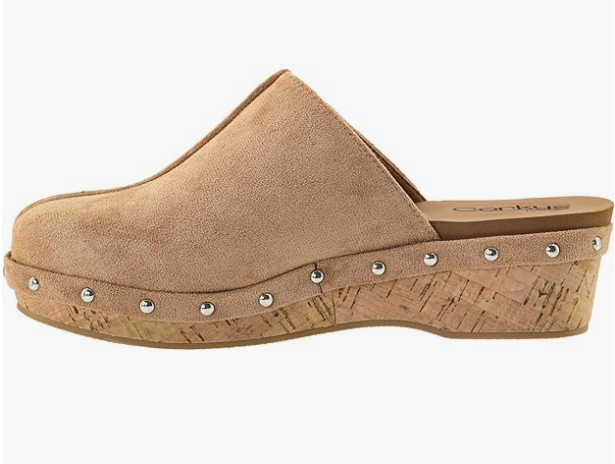 Corkys Footwear Newbie wedges - Camel Faux Suede