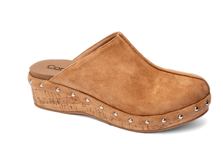 Corkys Footwear Newbie wedges - Camel Faux Suede